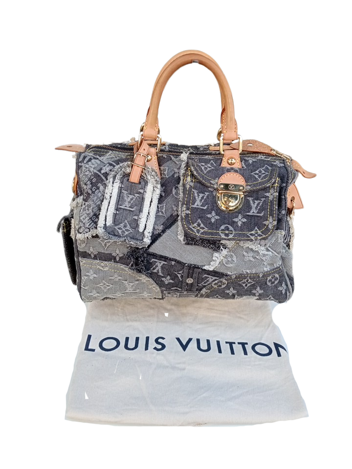 Bolso Louis Vuitton Speedy Denim Patch Noir