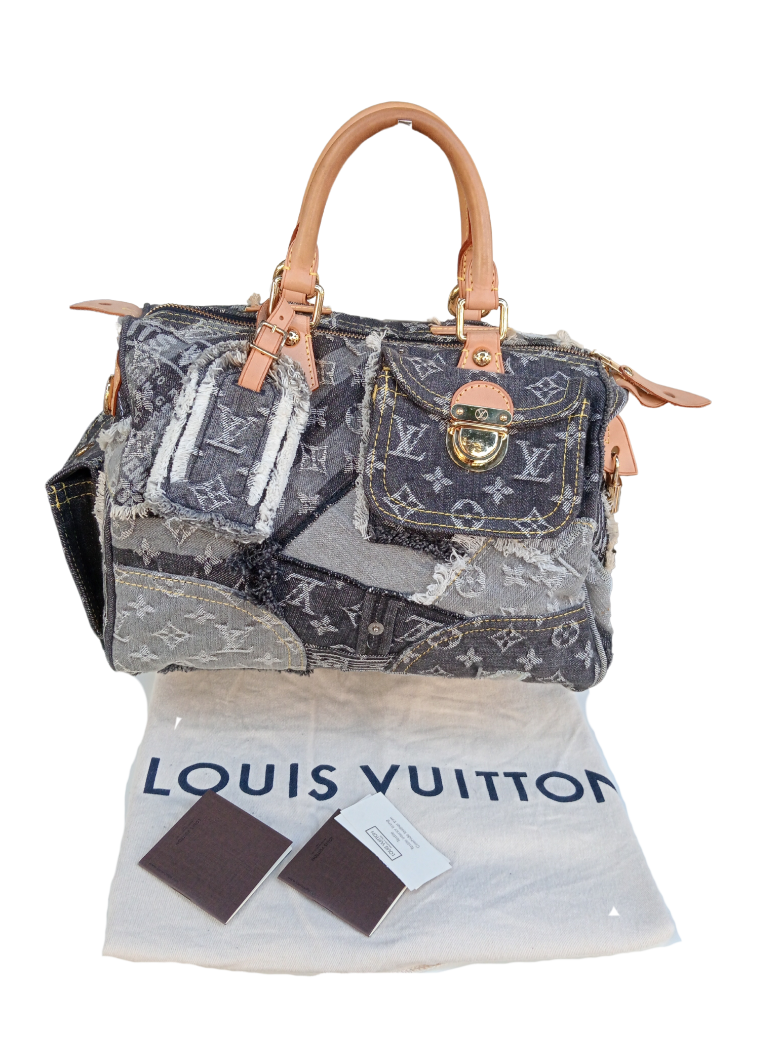 Bolso Louis Vuitton Speedy Denim Patch Noir