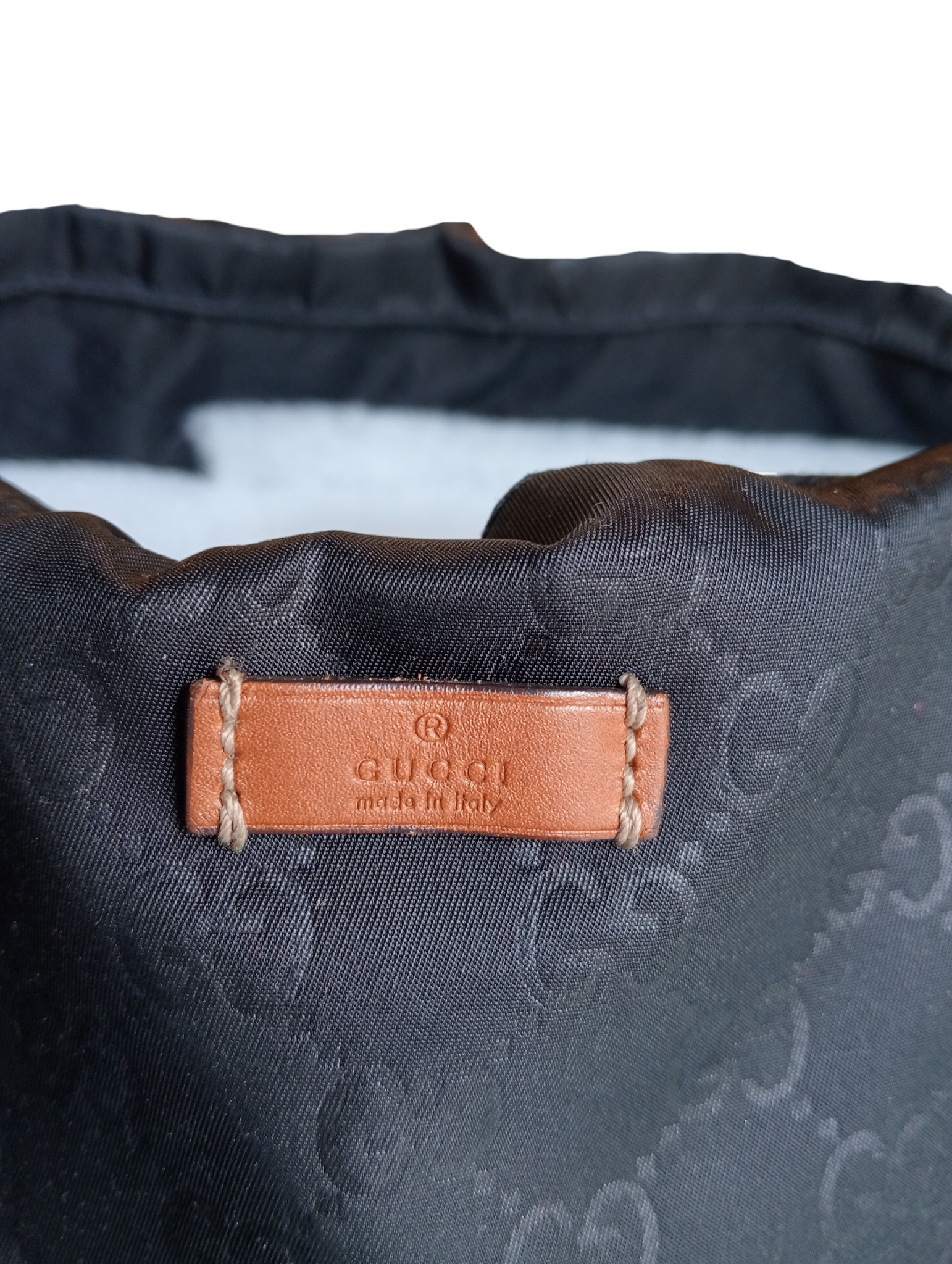 Bolso de Mano Gucci de Nylon Negro