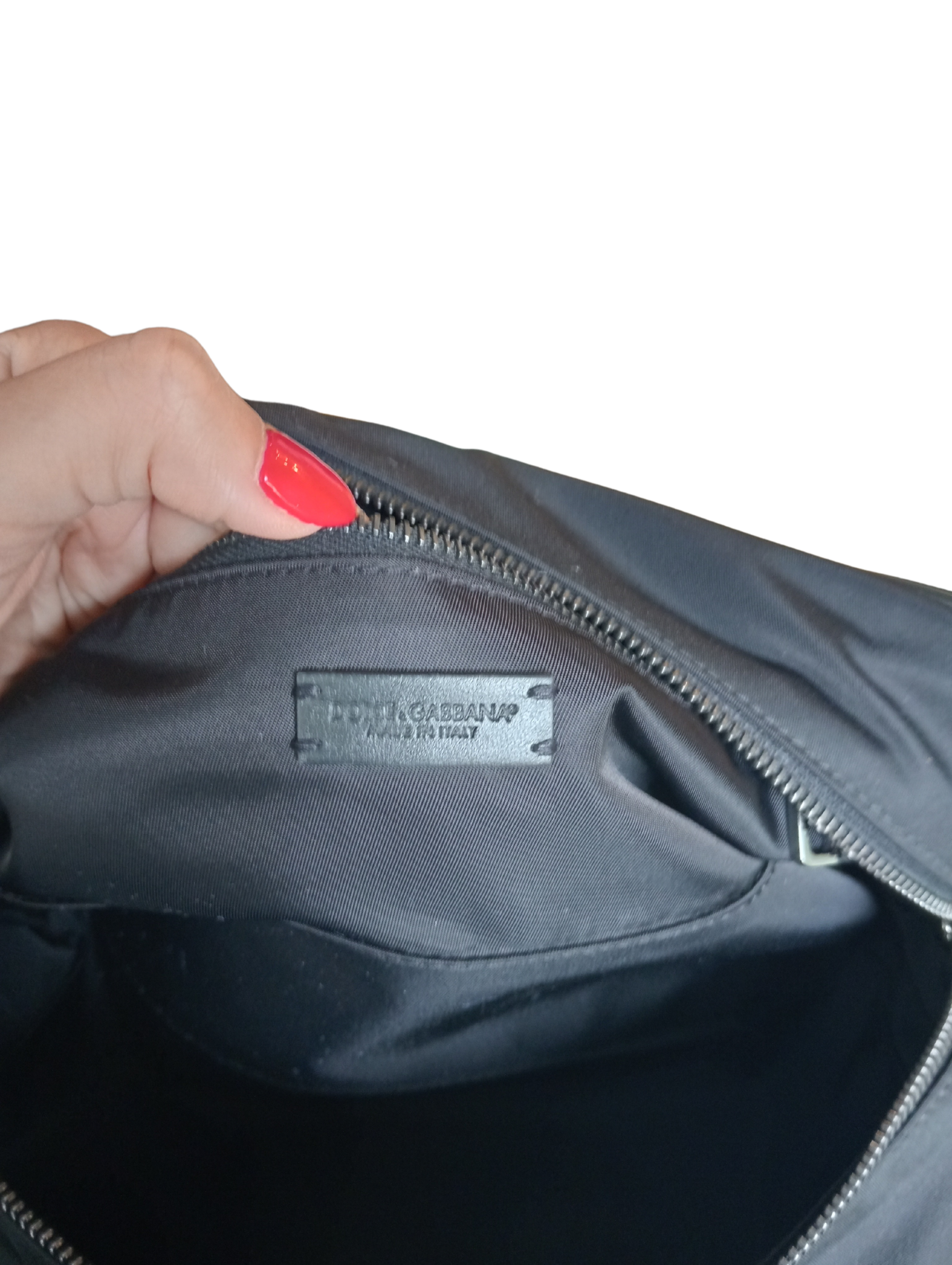 Necessaire de Hombre Dolce & Gabbana en Cuero y Nylon Negro