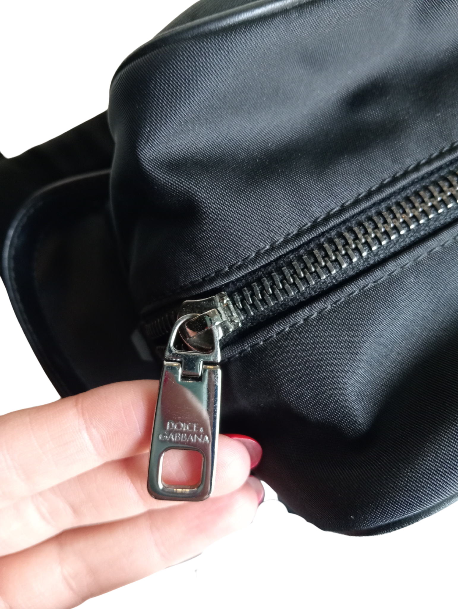 Necessaire de Hombre Dolce & Gabbana en Cuero y Nylon Negro