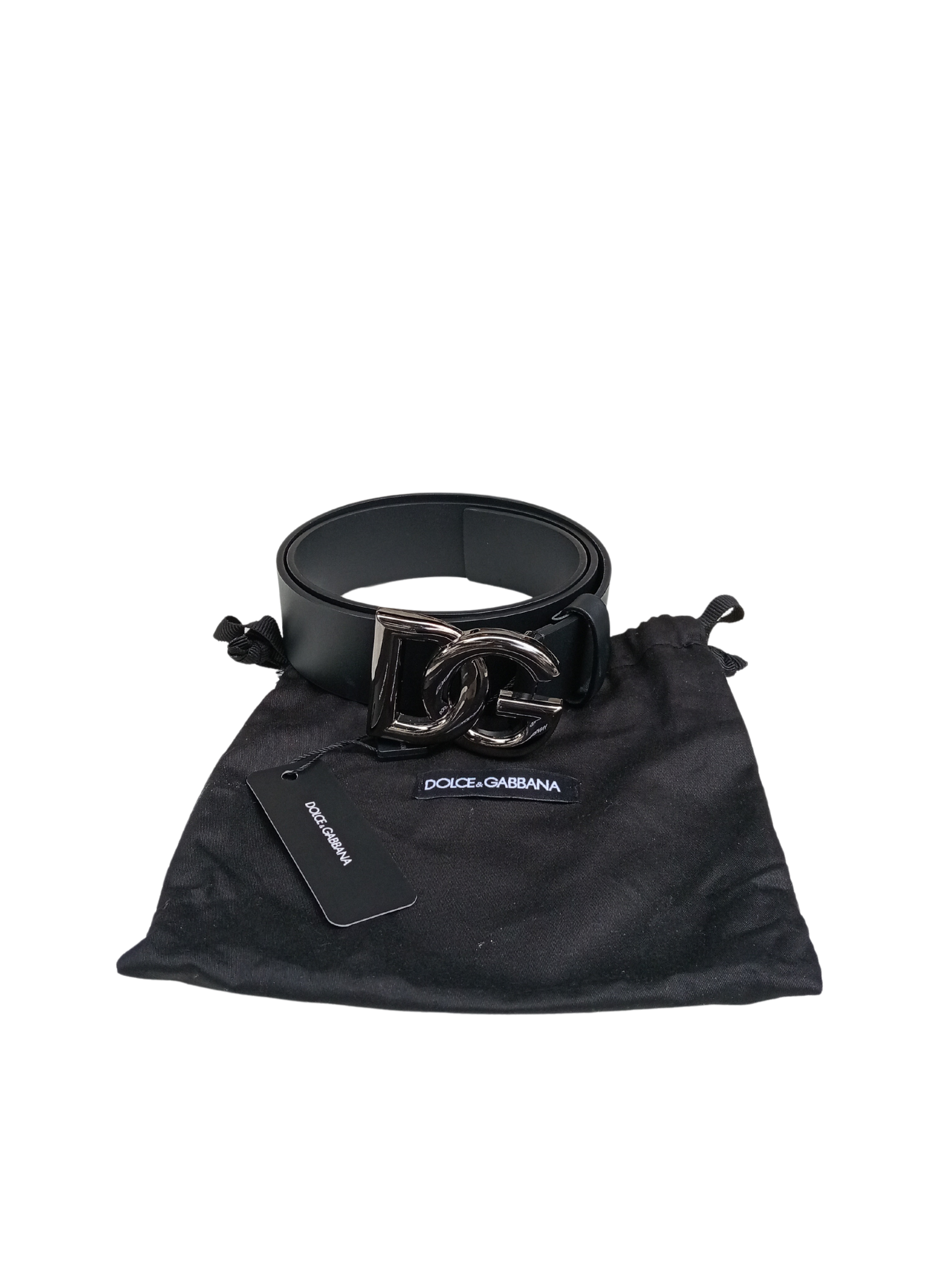 Cinturón de Cuero Negro Dolce & Gabbana