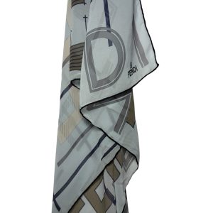 Foulard Fendi Seda Azul