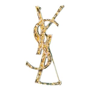 Broche Yves Saint Laurent Dorado