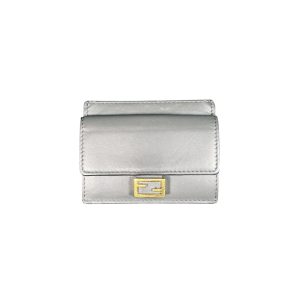 Tarjetero Fendi de Piel Gris